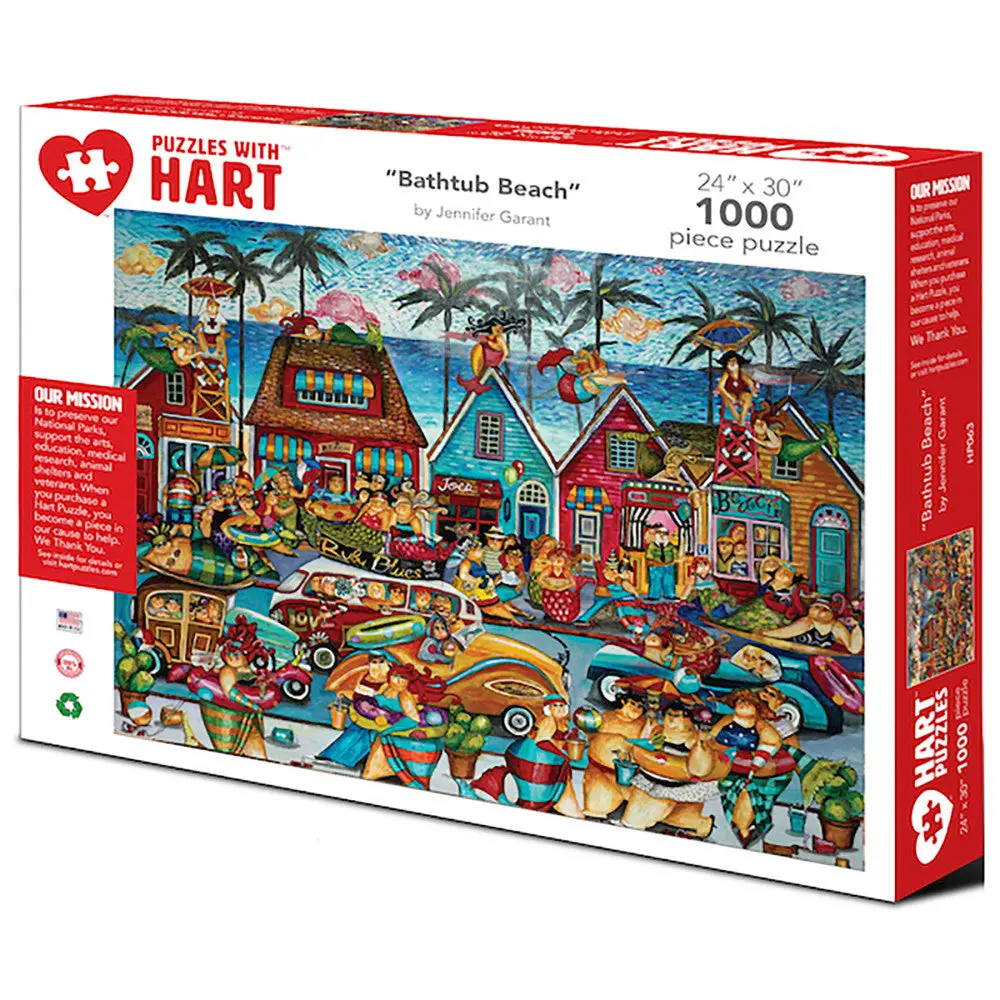 Jennifer Garant Bathtub Beach Jigsaw Puzzle - 1000 Pc 1