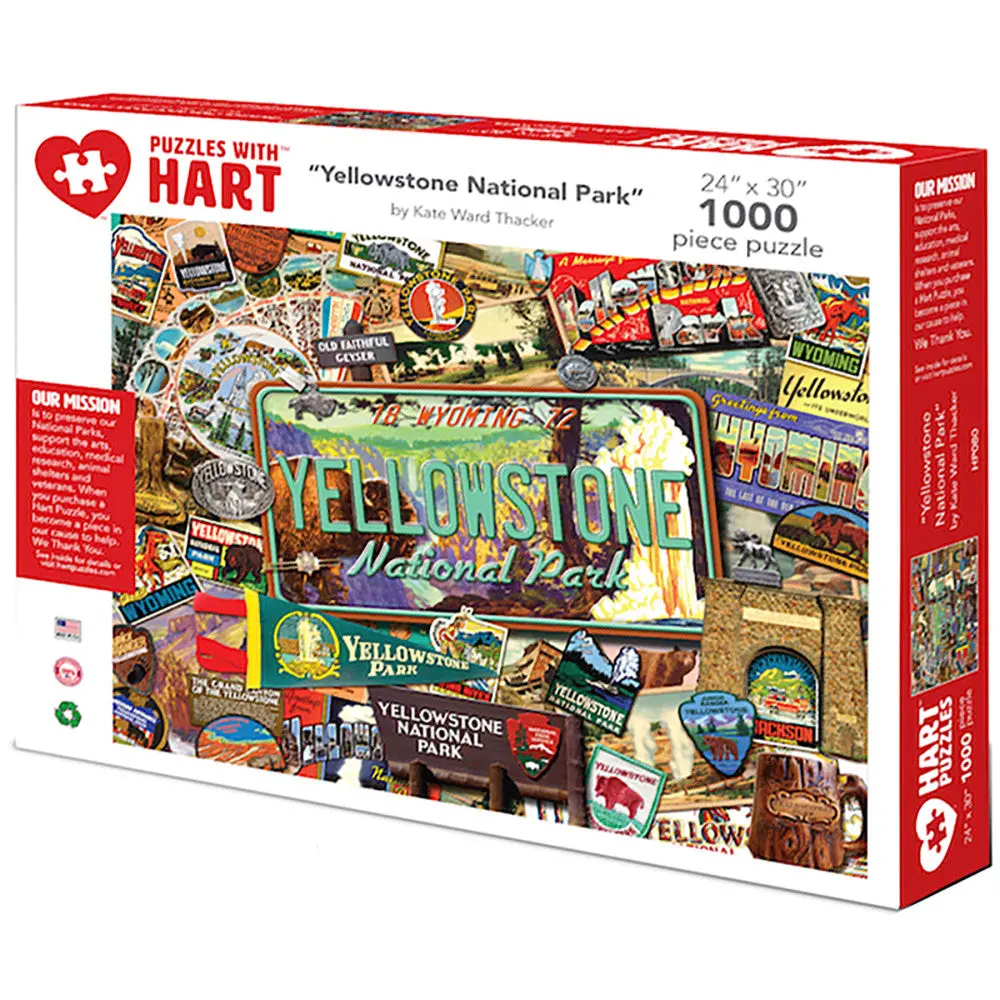 Yellowstone National Park 1000 Piece Puzzle By Kate Ward Thacker 1