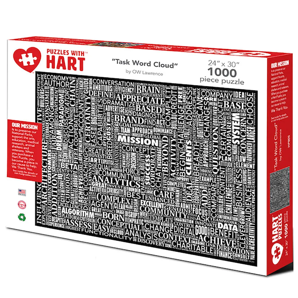Ow Lawrence Task Word Cloud Jigsaw Puzzle - 1000 Pc 1