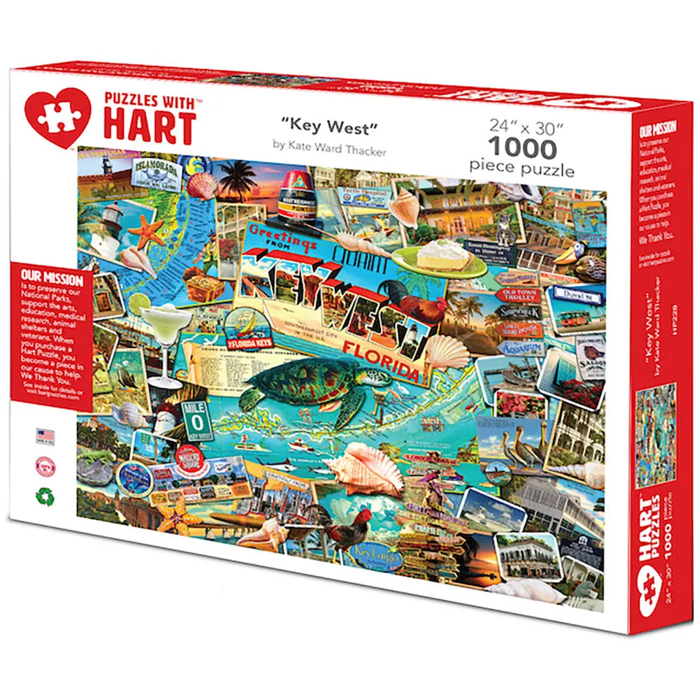Hart Puzzles Key West Tropical Paradise Jigsaw Puzzle - 1000 Pc 1