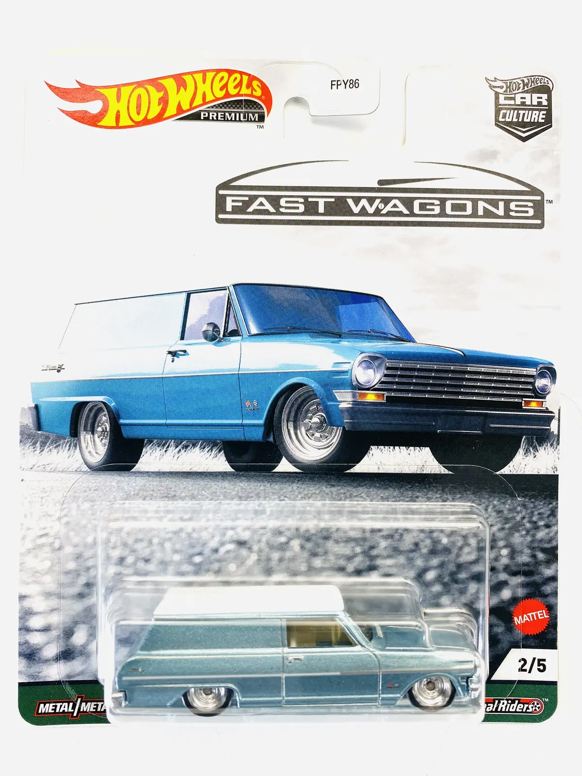 Hot Wheels 2021 Premium Car Culture Fast Wagons '64 Chevy Nova Panel 1