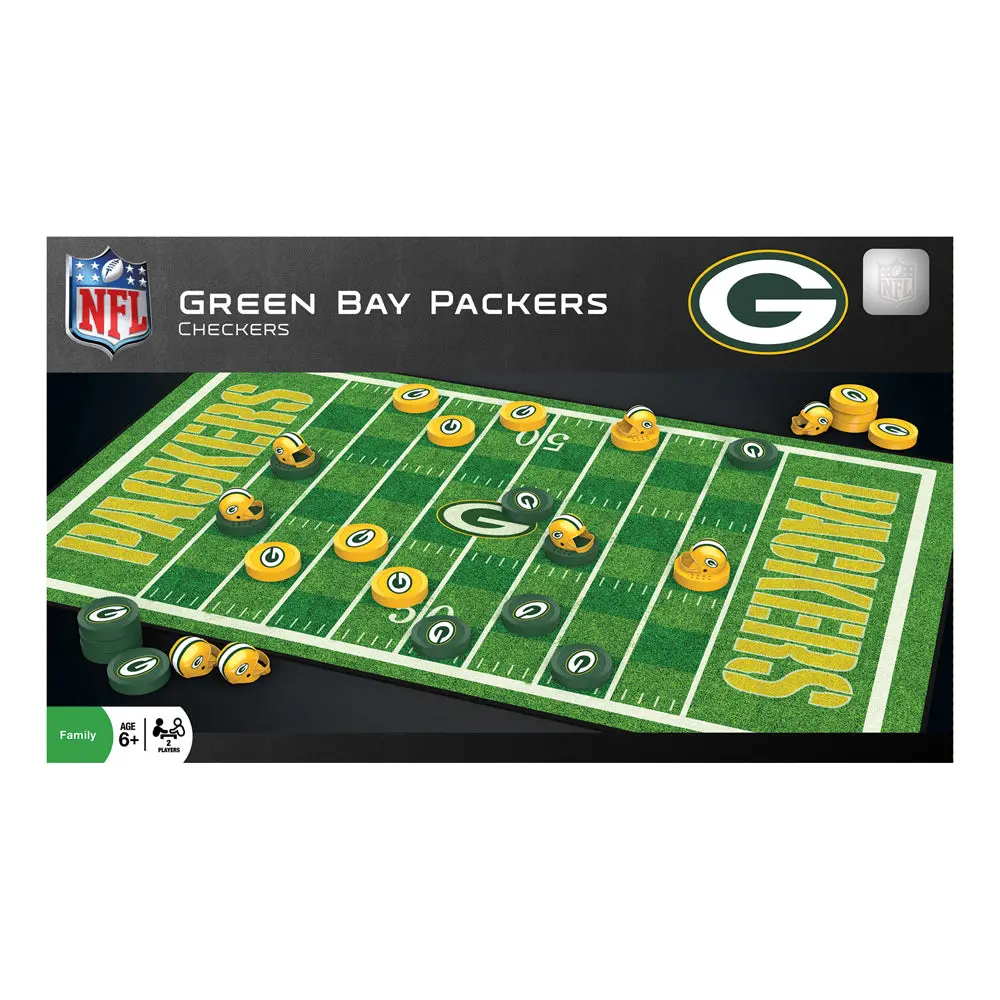 Green Bay Packers Nfl Checkers Game Set 1