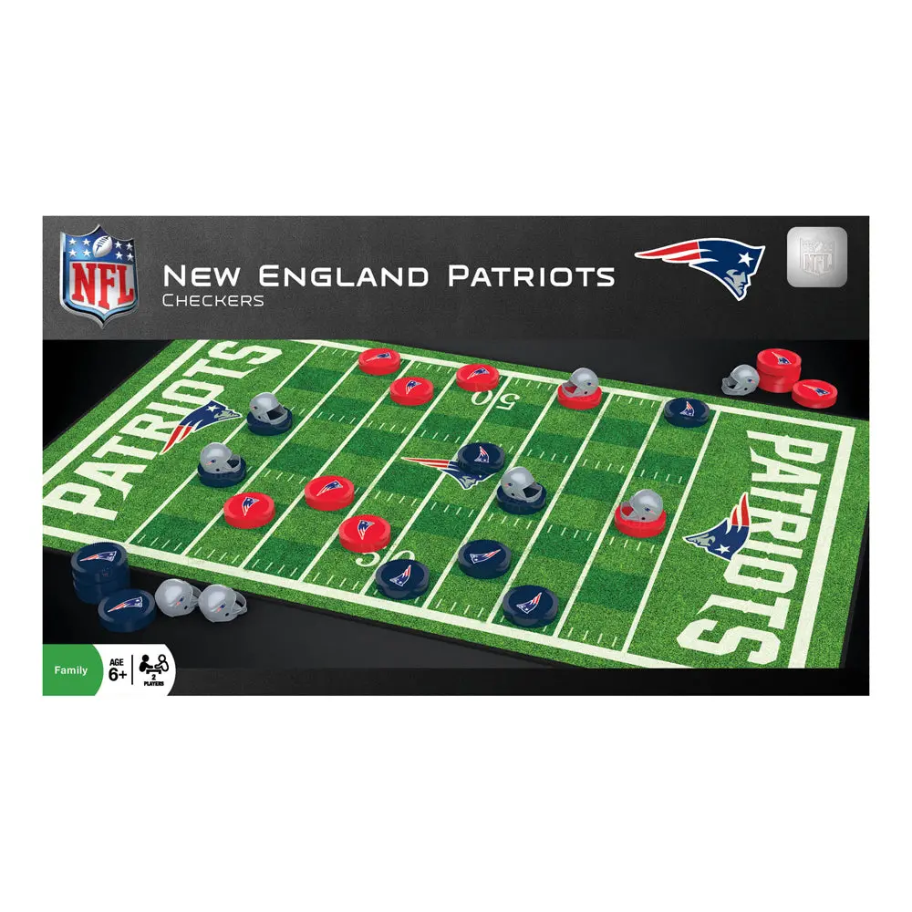 New England Patriots Nfl Checkers Game Set By Masterpieces 1