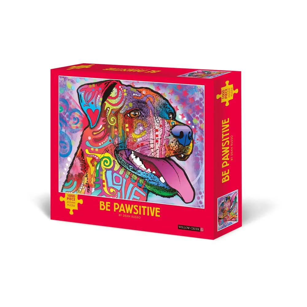 Dean Russo Be Pawsitive Dog-Themed Jigsaw Puzzle - 1000 Pc 1