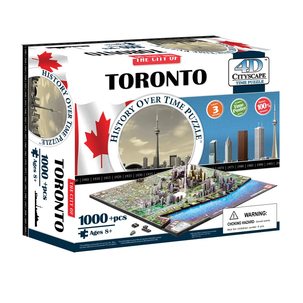 4D Cityscape Time Puzzle - Toronto, Canada - 1100+ Pc 1
