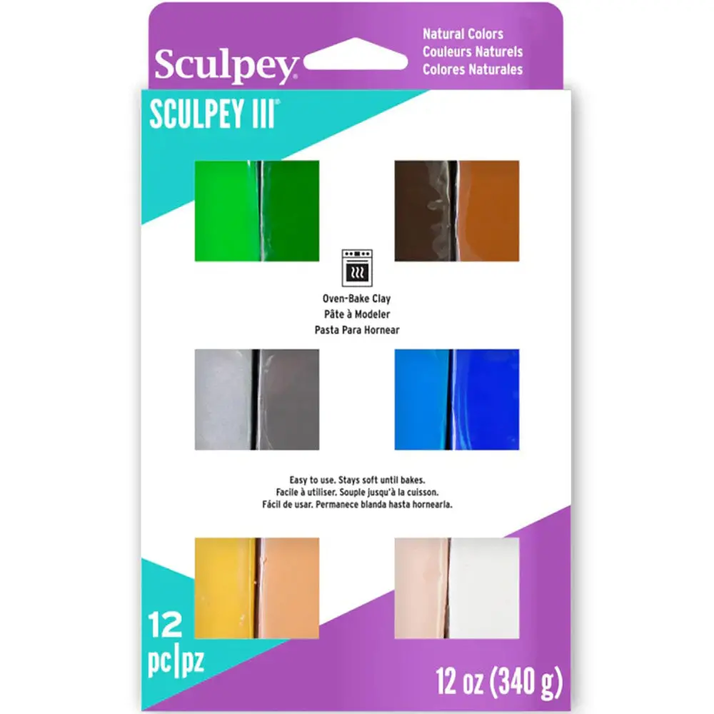 Sculpey Iii Naturals Polymer Clay Multipack - 12 Colors, 1Oz Each 1