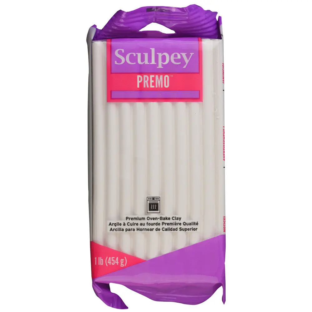 Sculpey Premo Polymer Clay - Oven Bake - White 1Lb Pack 1