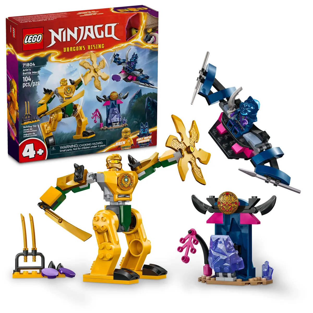 Lego Ninjago Arin’S Battle Mech Ninja Toy Set 71804 - 104 Pieces 1