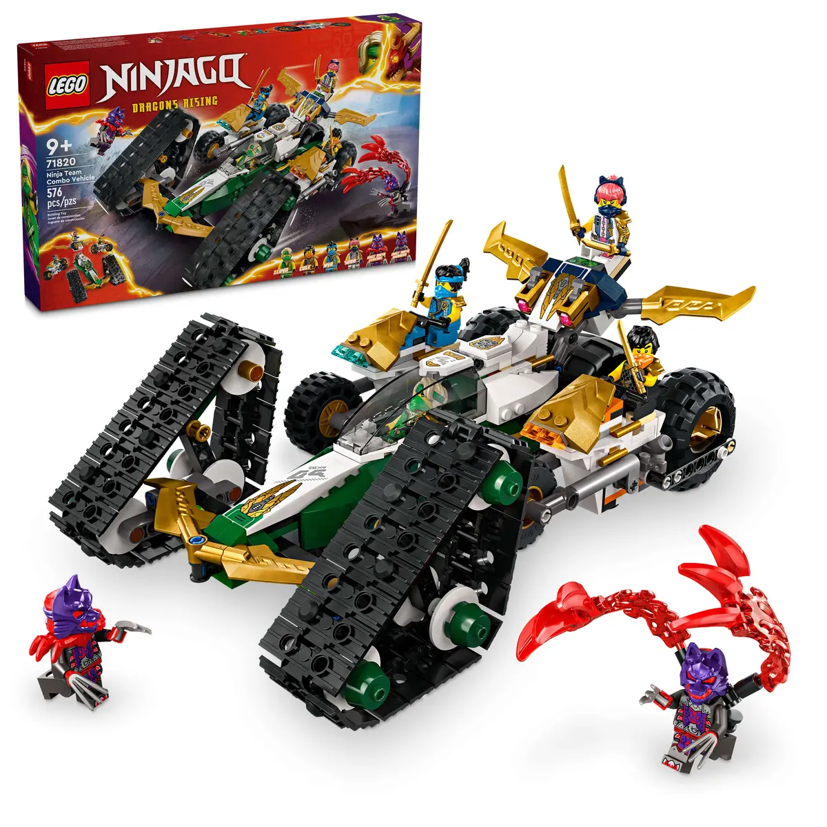 Lego Ninjago Ninja Team Combo Vehicle 4-In-1 Building Set 71820 1