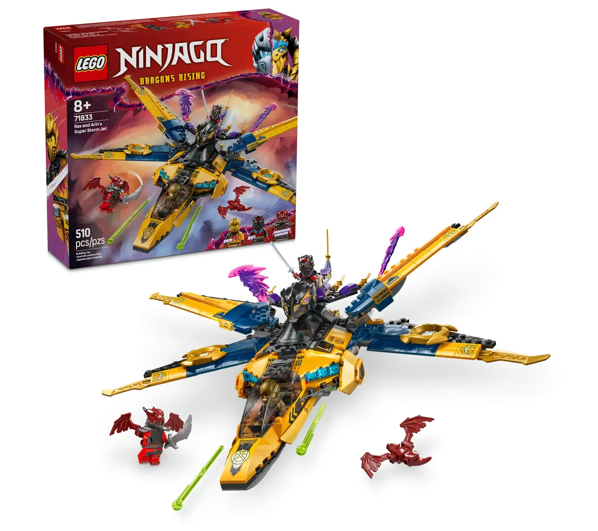Lego Ninjago Ras And Arin’S Super Storm Jet Toy 71833 - 510 Pieces 1