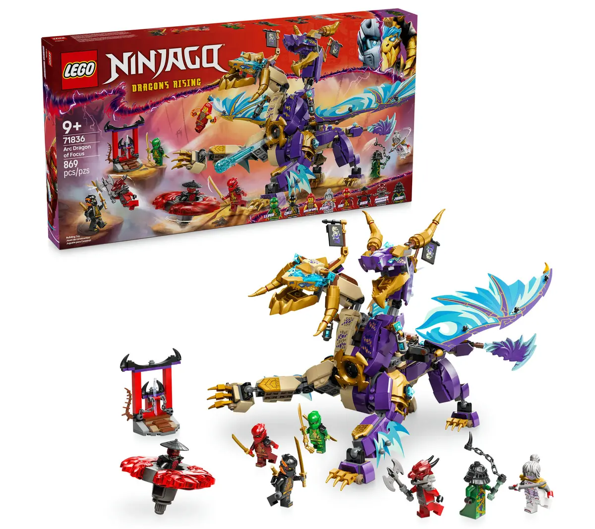 Lego Ninjago Arc Dragon Of Focus Ninja Toy Set 71836 - 869 Pieces 1