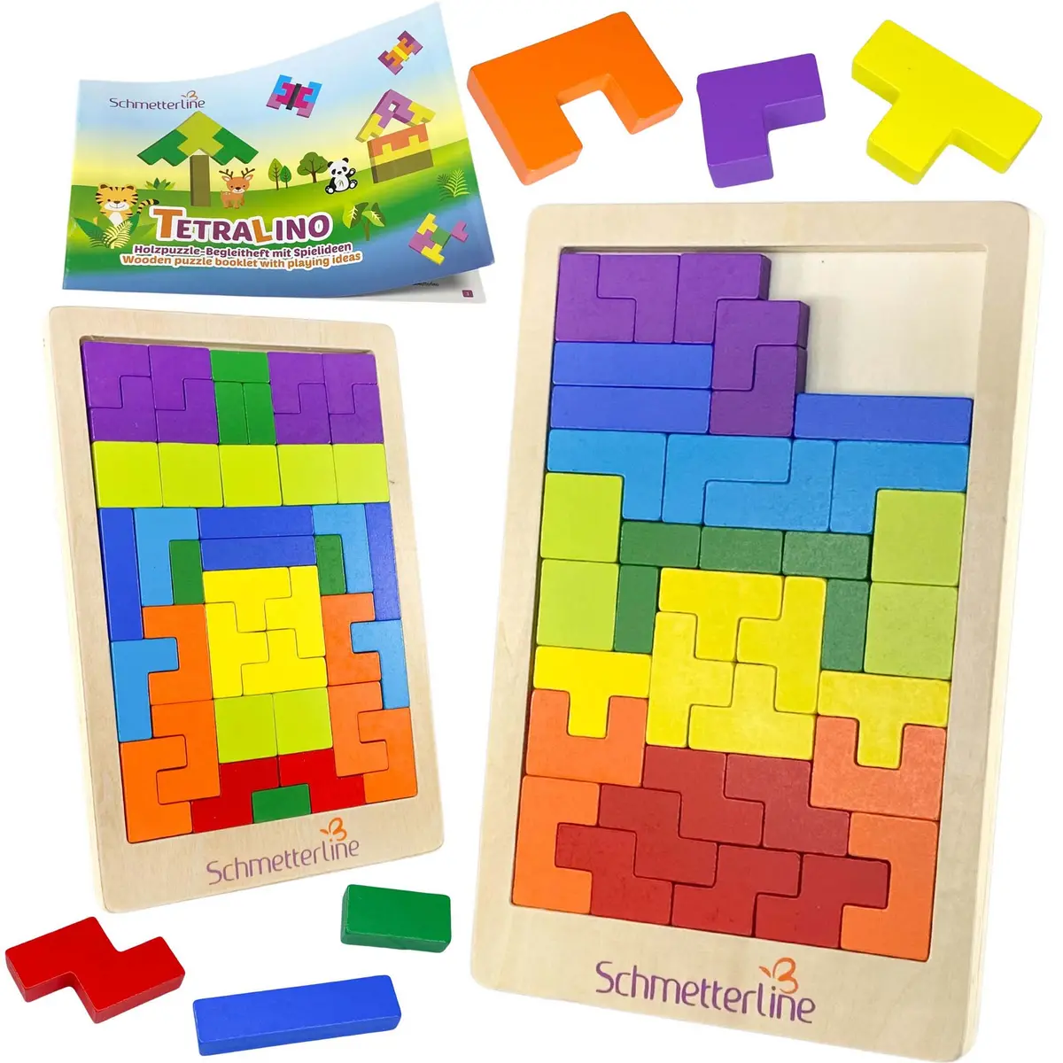 Extasticks Tetralino Double Premium Wooden Puzzle - 88 Pieces 1