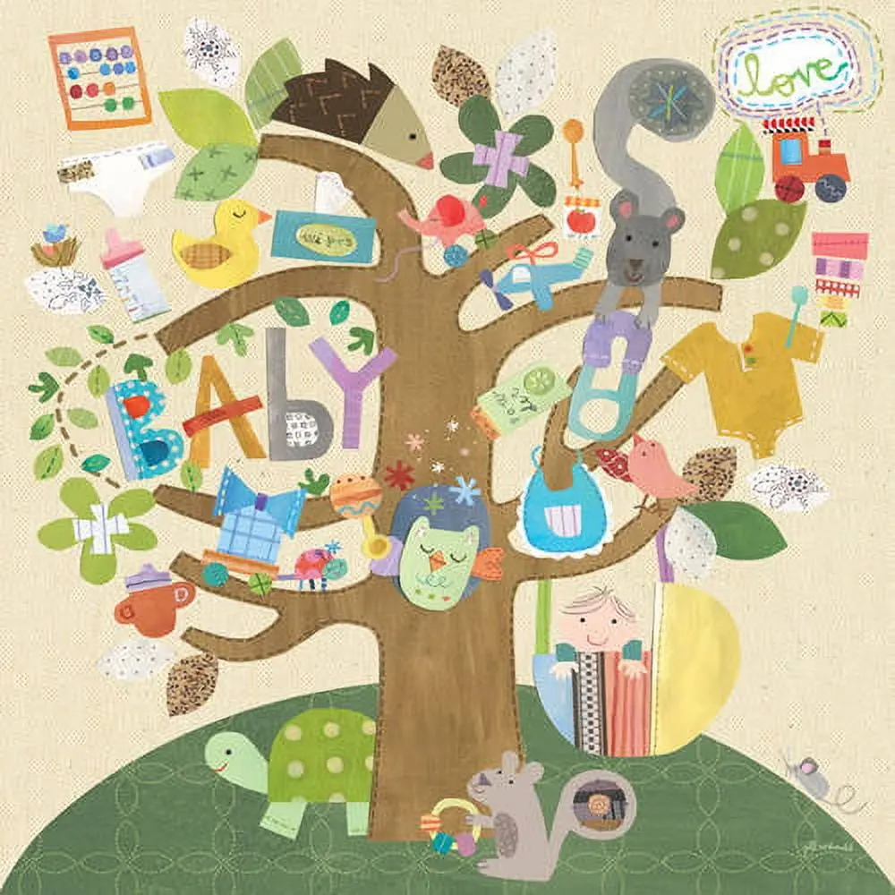Oopsy Daisys Rock A Bye Tree By Jill Mcdonald – Colorful Nursery Wall Art 1