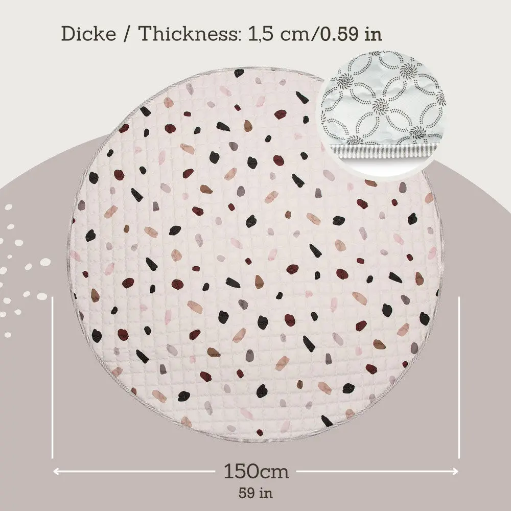 Hakuna Matte: Quilted Playmat – Confetti - 59" Circle, Padded Floor Blanket 2
