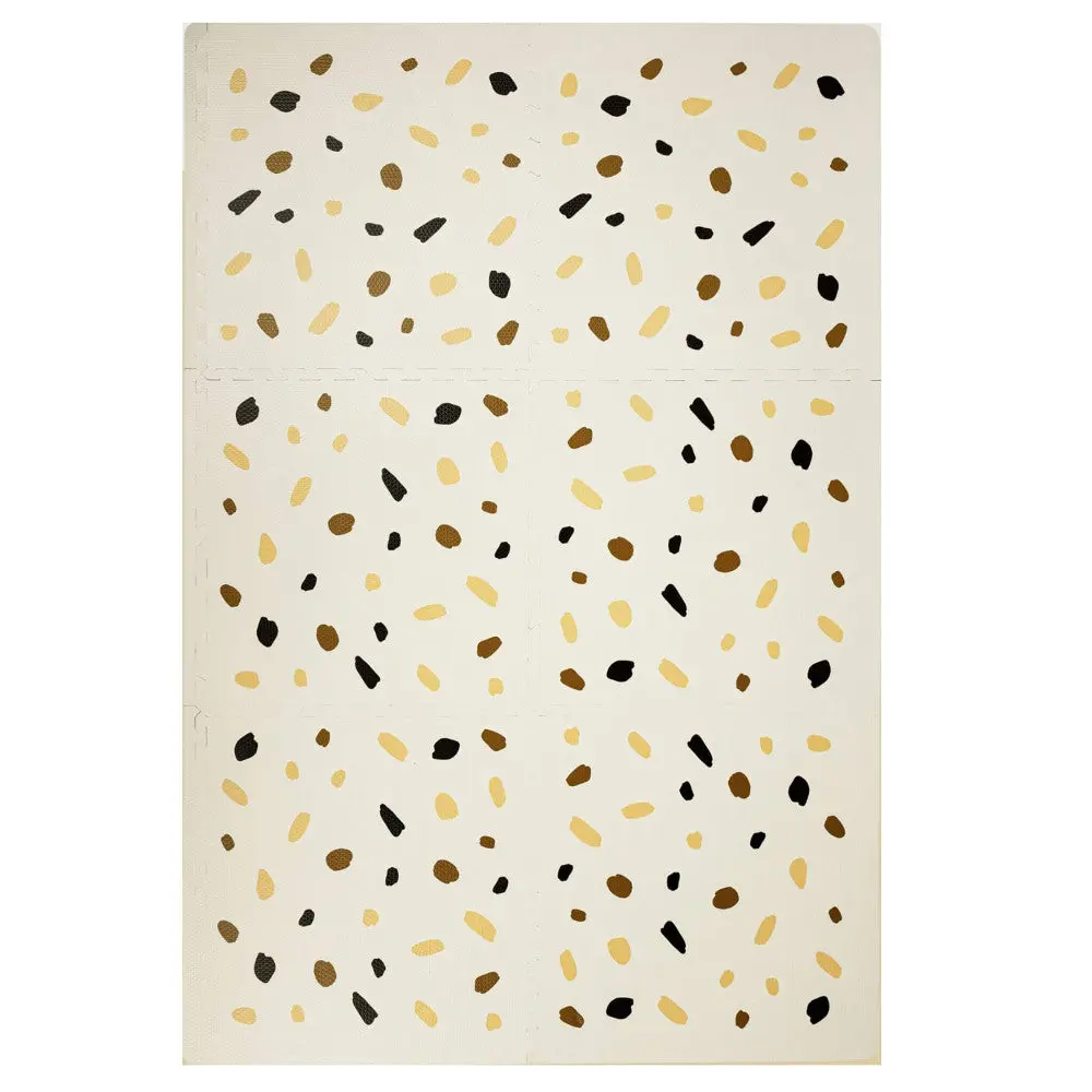 Hakuna Matte Stylish Baby Play Mat: Confetti & White Design - 72X48', 6 Xxl Foam Floor Tiles 1