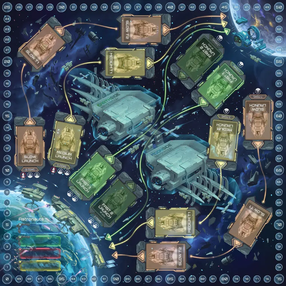 Lunar Rush Neoprene Play Mat - Deluxe Strategy Board Game Accessory 1
