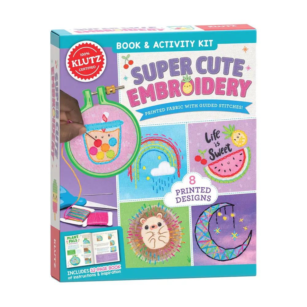 Klutz Super Cute Embroidery Starter Kit - Complete Craft Set 1