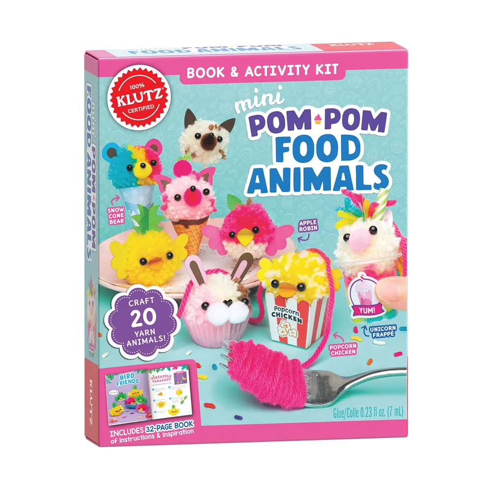 Klutz Mini Pom-Pom Food Animals Craft Kit 1