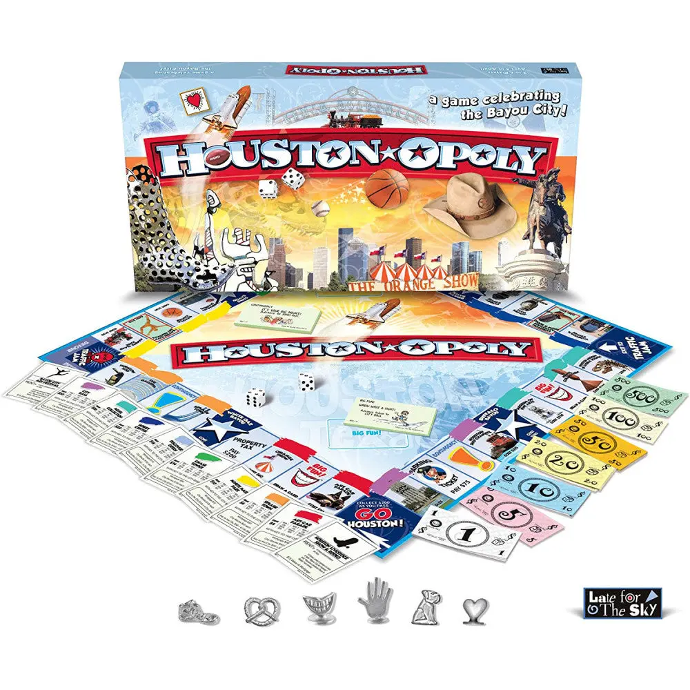 Late For The Sky Houston-Opoly Board Game 1