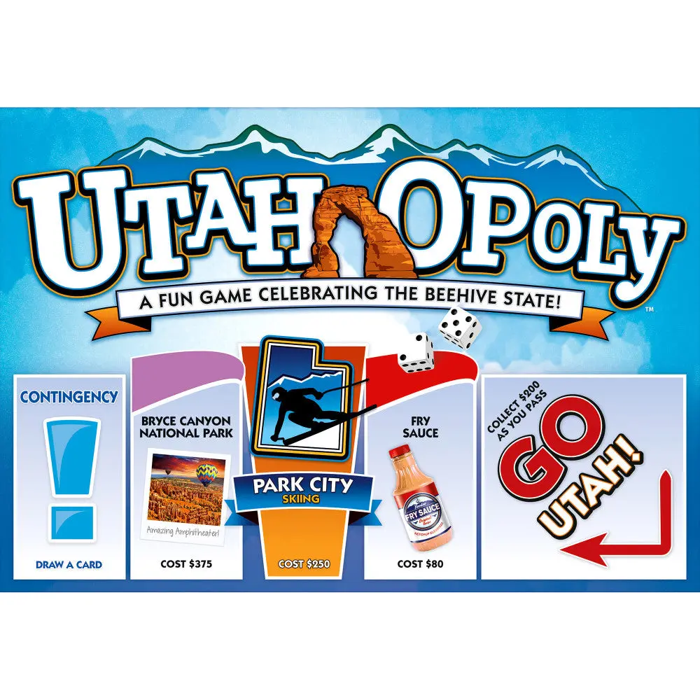 Utah-Opoly State Adventure Board Game, Family Fun, Ages 8+ 1