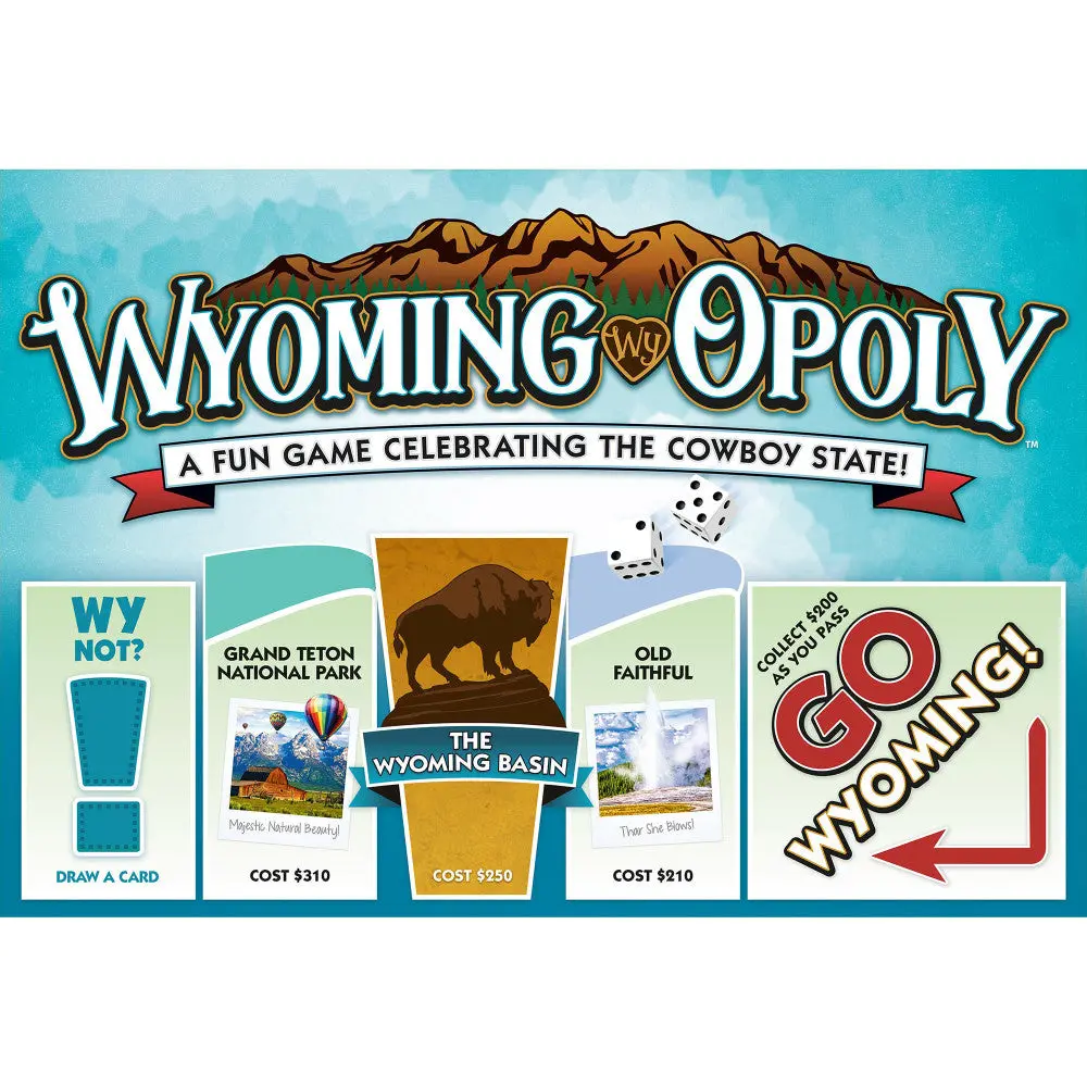 Wyoming-Opoly State Adventure Board Game For Ages 8+ 1