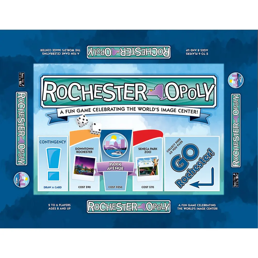 Rochester-Opoly City Adventure Board Game By Late For The Sky 1