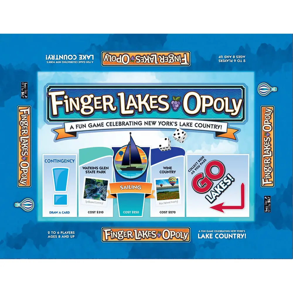 Finger Lakes-Opoly Themed Family Board Game By Late For The Sky 1