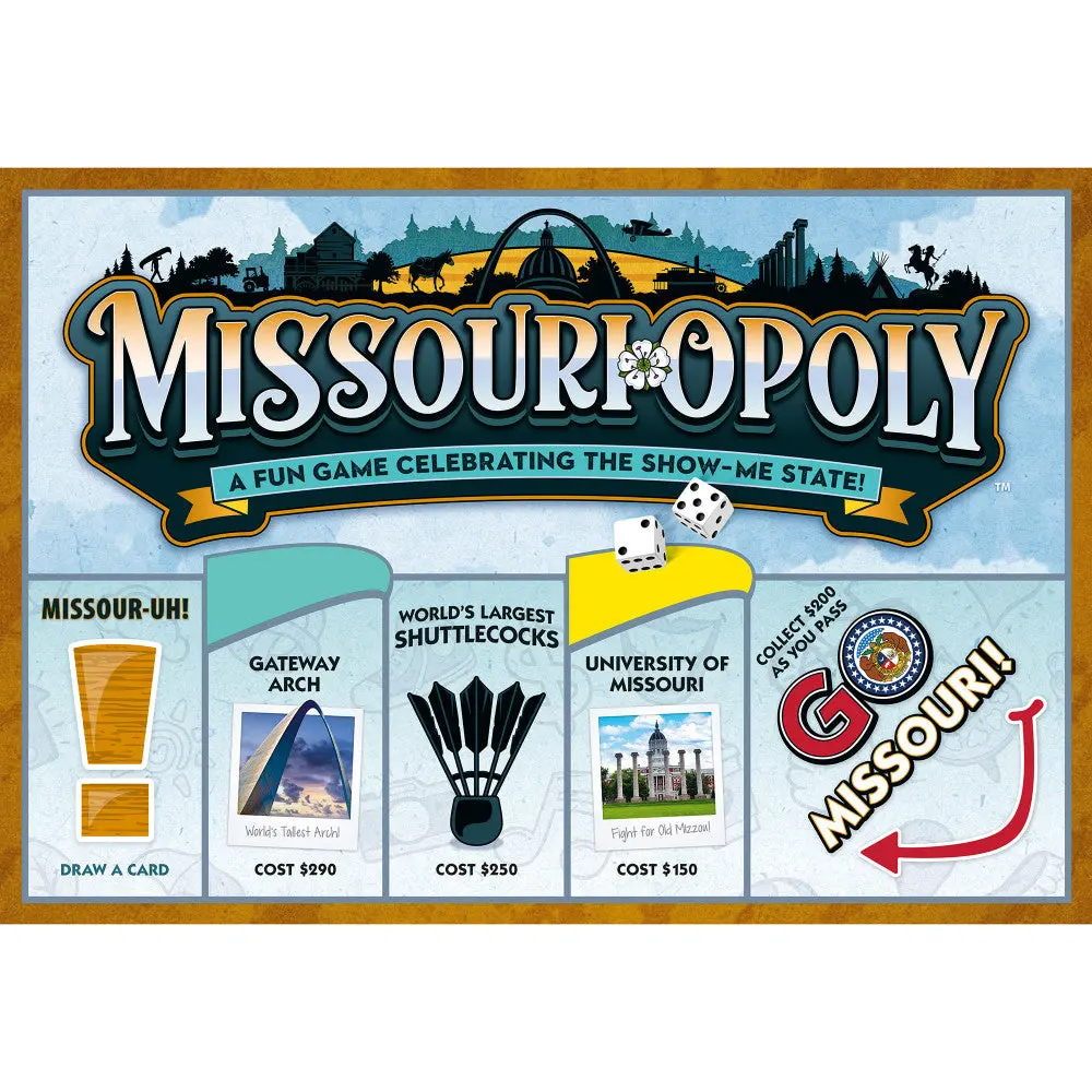 Missouri-Opoly State Adventure Board Game For Ages 8+ 1