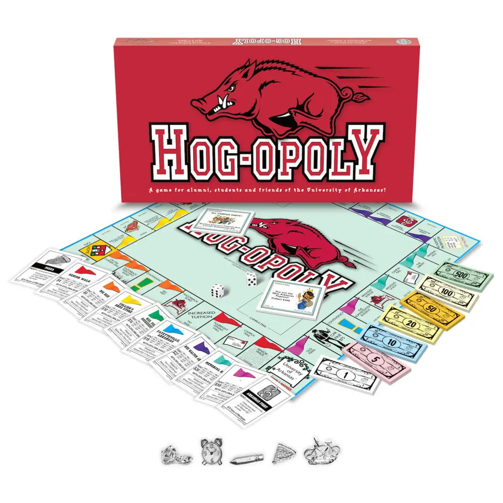 University Of Arkansas Hog-Opoly Monopoly Style Board Game 1