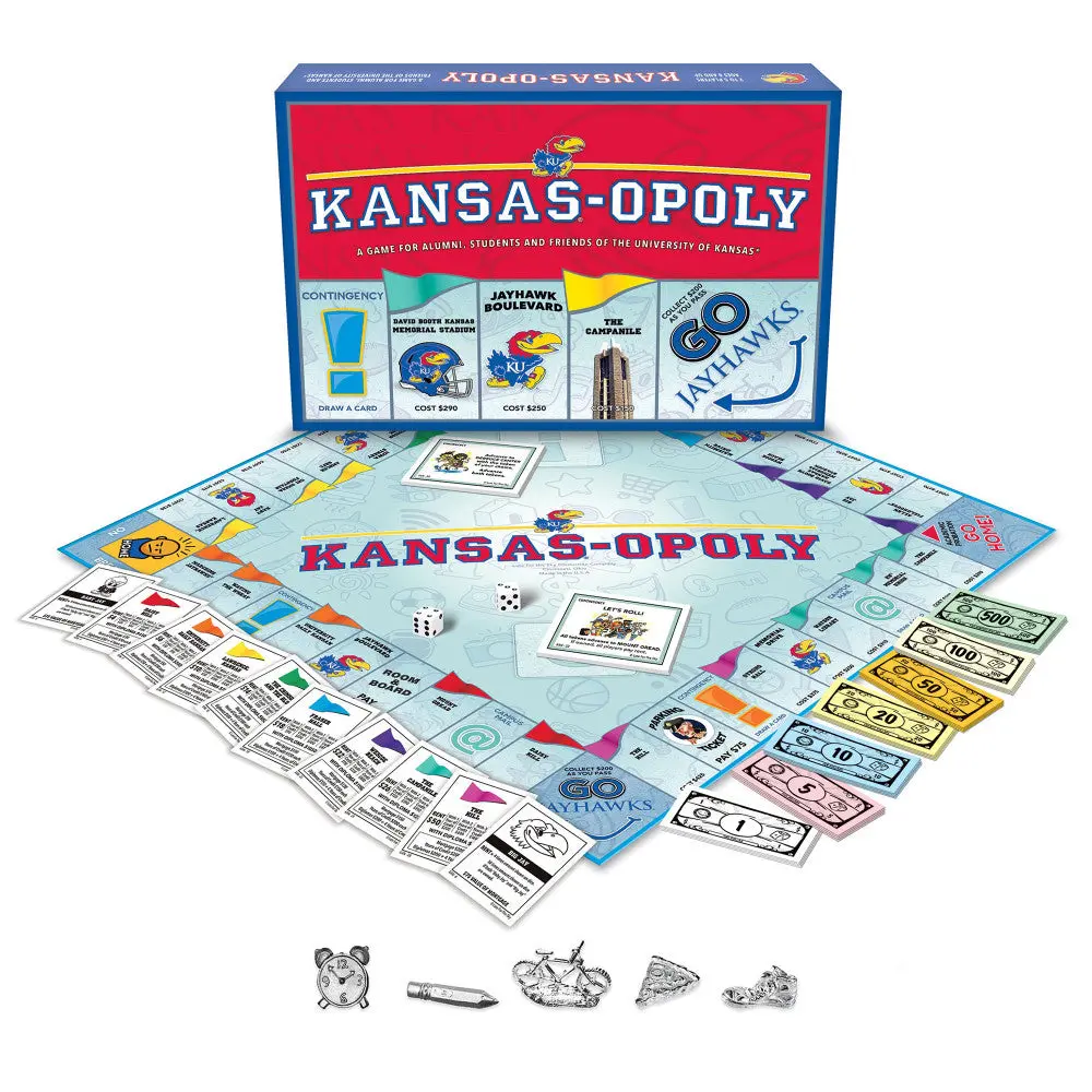 Kansasopoly University Of Kansas Themed Board Game 1
