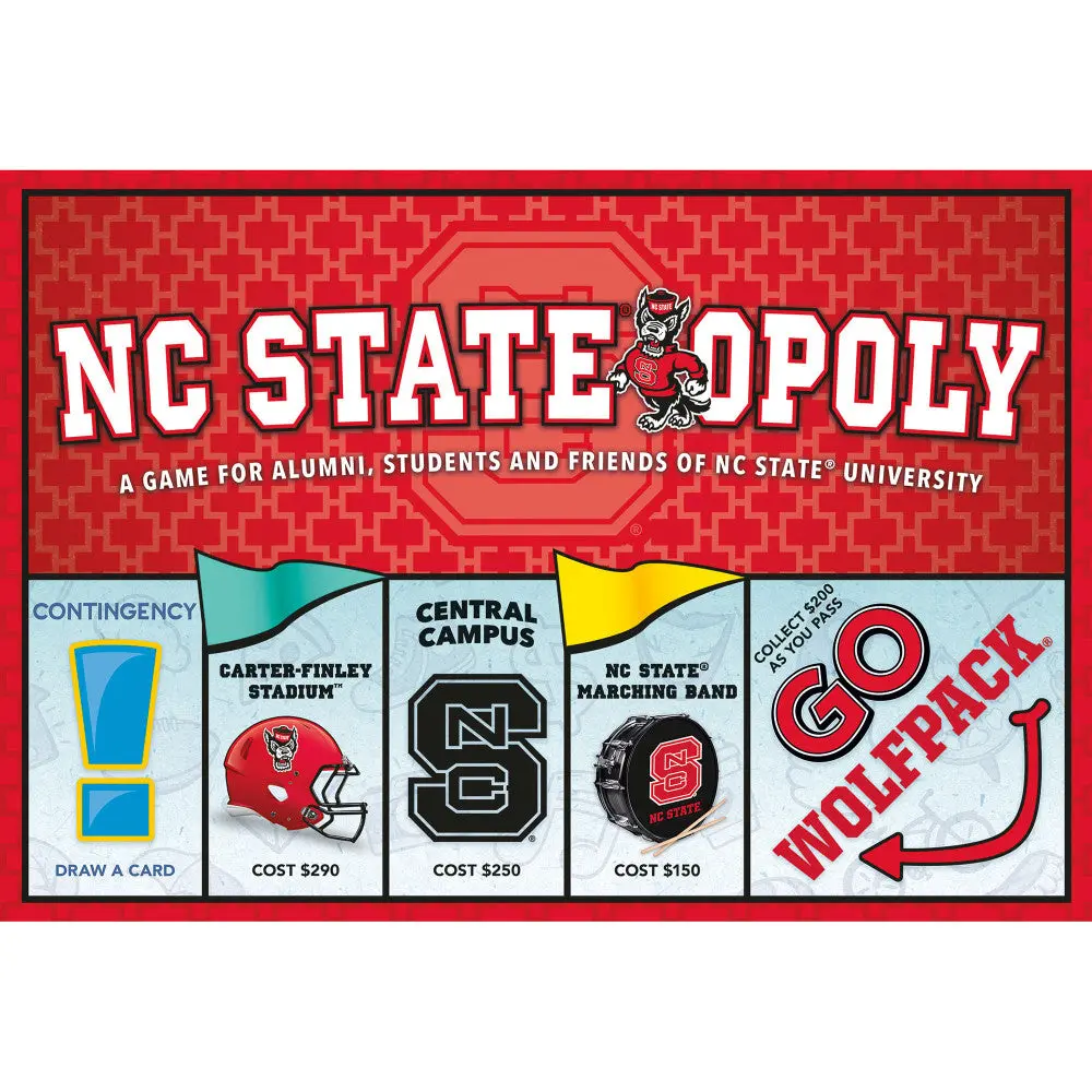 Nc State-Opoly University Themed Board Game For Ages 8+ 1