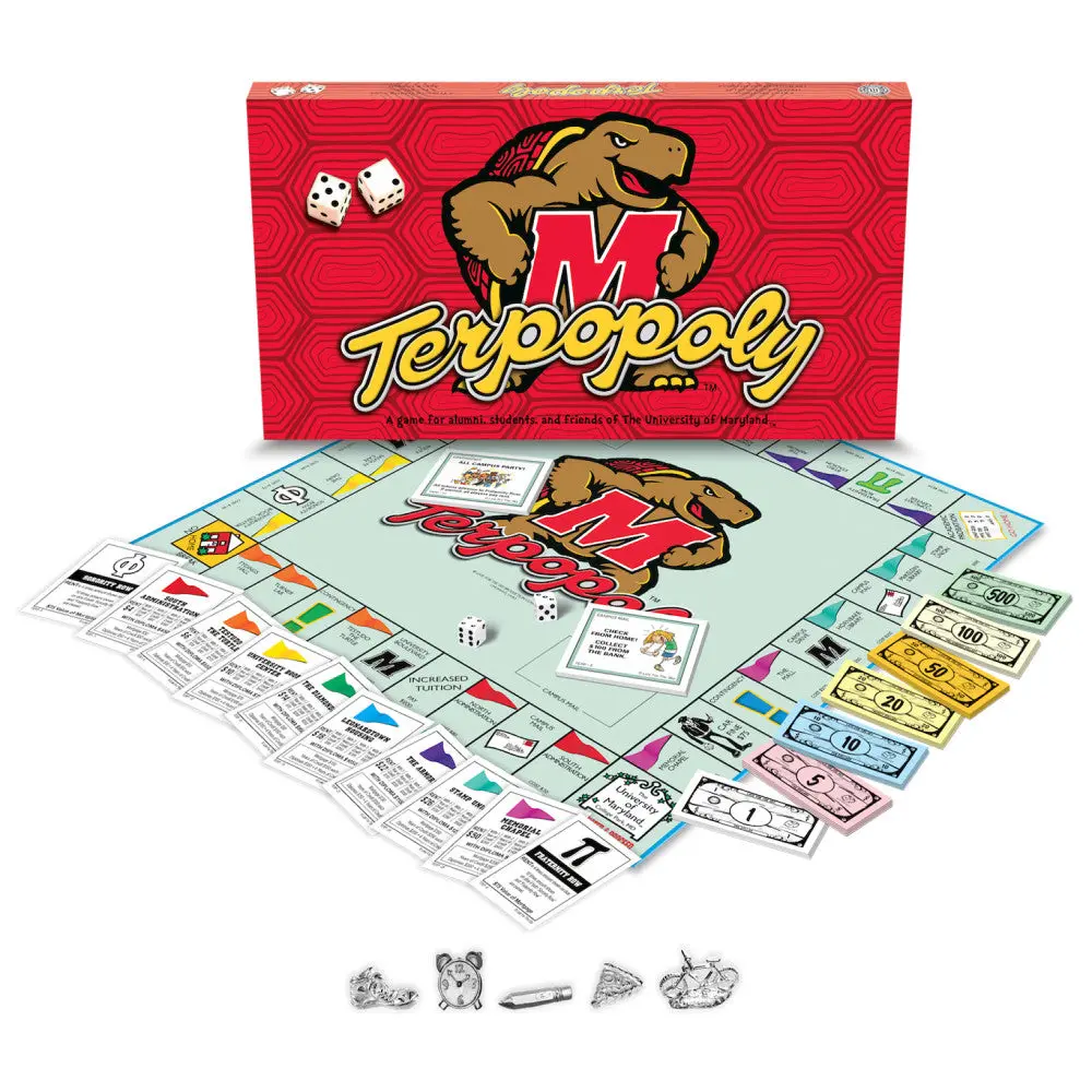 University Of Maryland Terp-Opoly Monopoly Style Board Game 1