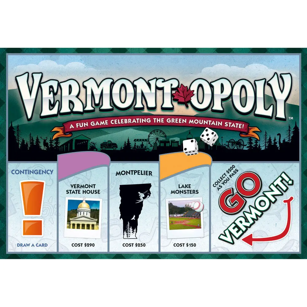 Vermont-Opoly State Adventure Board Game For Families, Ages 8+ 1