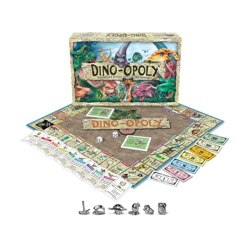 Dino-Opoly Prehistoric Dinosaur-Themed Board Game 1