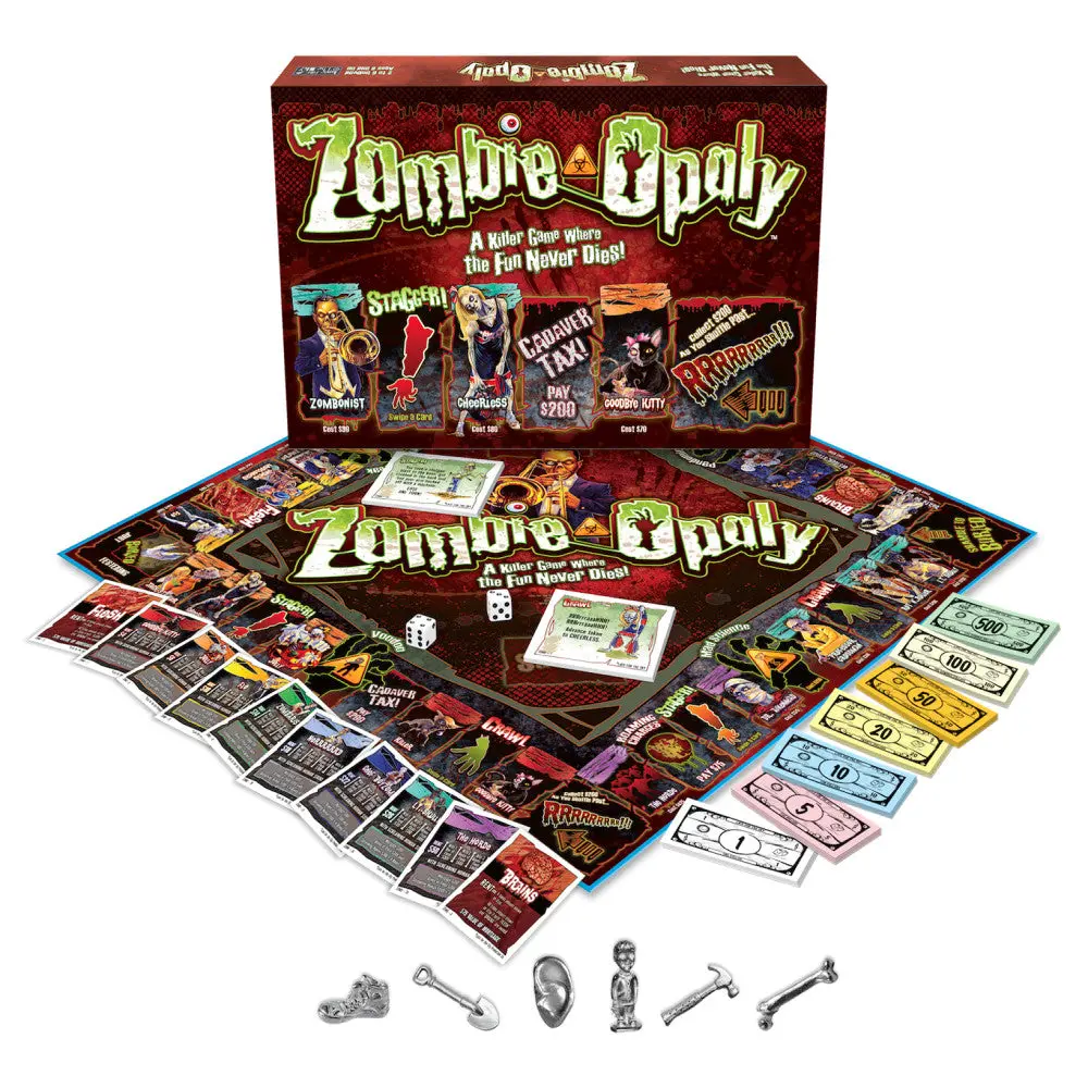 Zombie-Opoly Board Game For Thrilling Family Fun 1