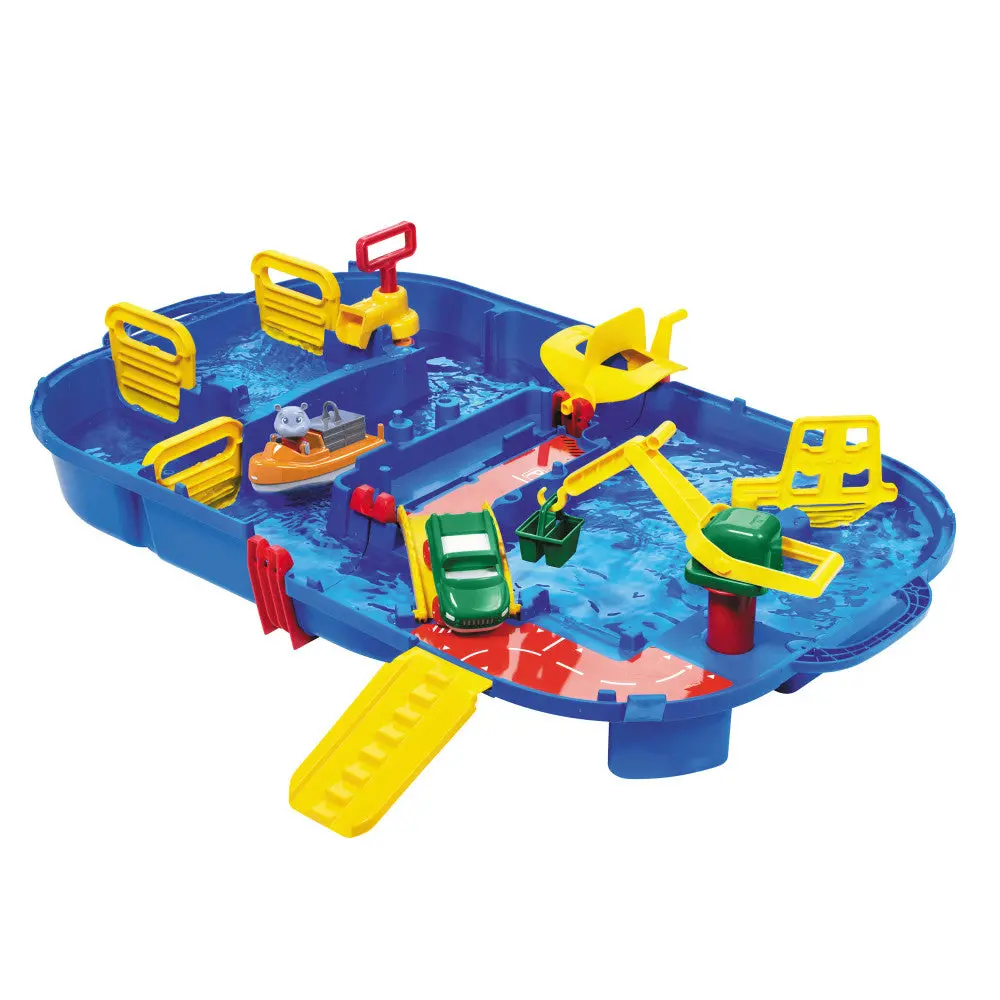 Aquaplay Lockbox Water Playset With Wilma The Hippo And Vehicles 1