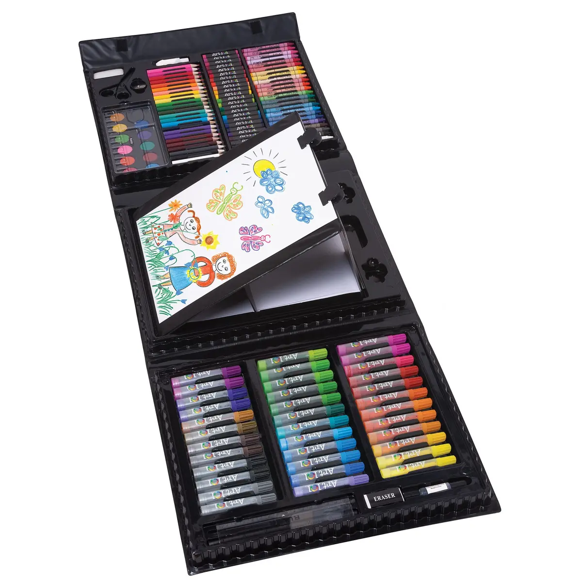 Art 101 Budding Artist 150-Piece Doodle & Color Pop-Up Easel Art Set 1