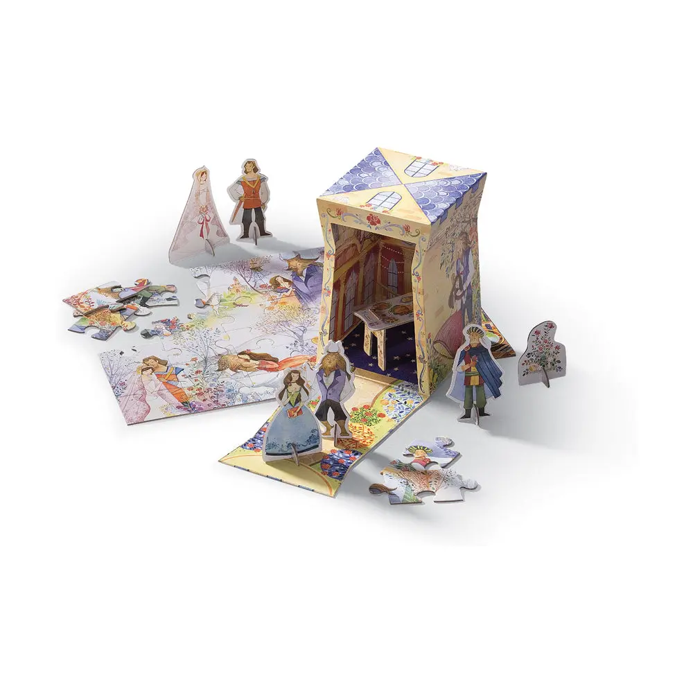 Crocodile Creek Beauty And The Beast 36-Piece Story Puzzle And Play Set 1