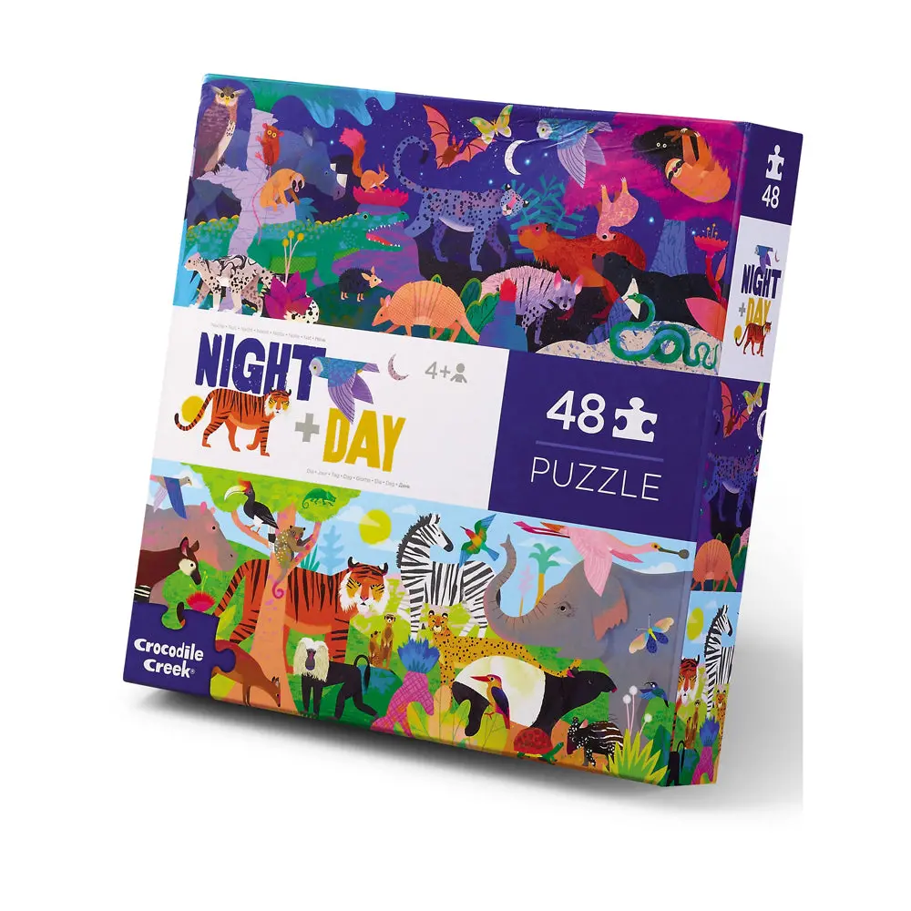 Crocodile Creek Opposites Night & Day 48-Piece Floor Puzzle 1