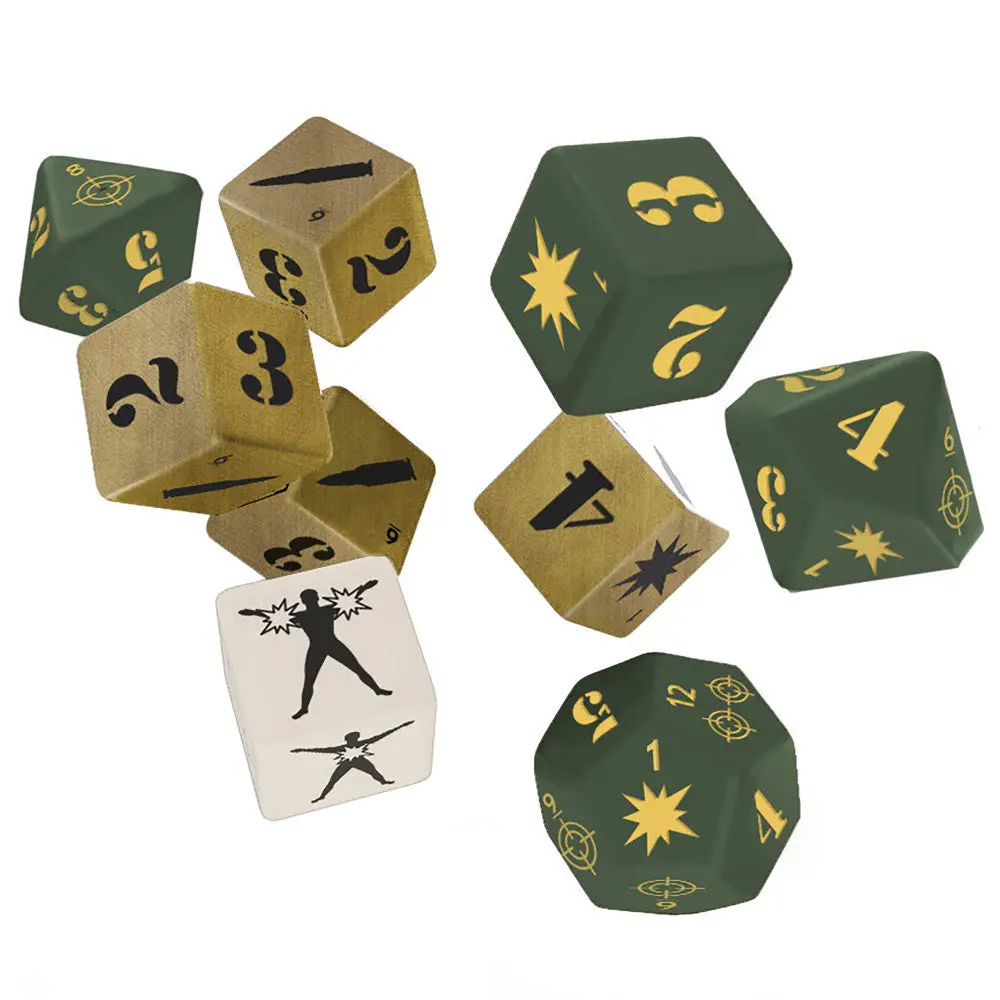 Twilight: 2000 Roleplaying Game Engraved 9-Piece Dice Set 1