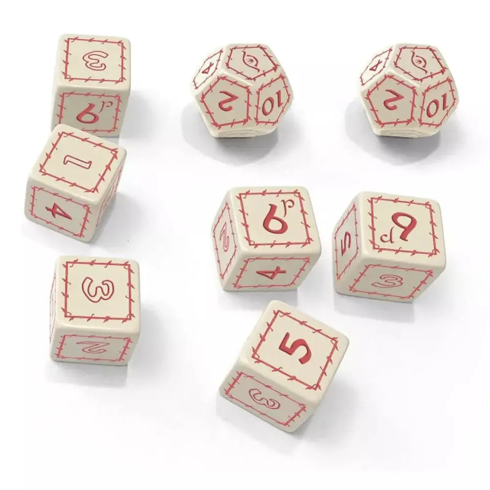 Free League Publishing: The One Ring White Dice Set - 8 Piece Engraved Collector's Edition 1