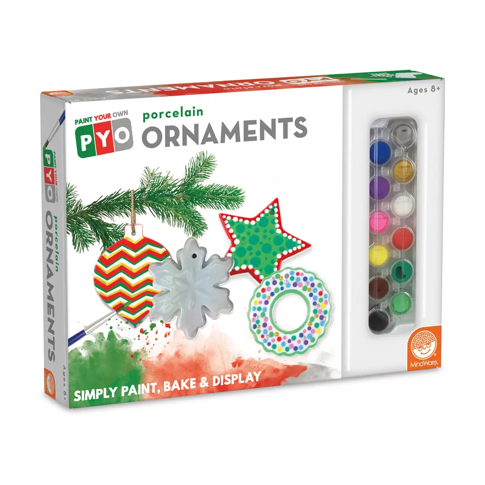 Mindware Paint Your Own Porcelain Christmas Ornaments Craft Kit 1
