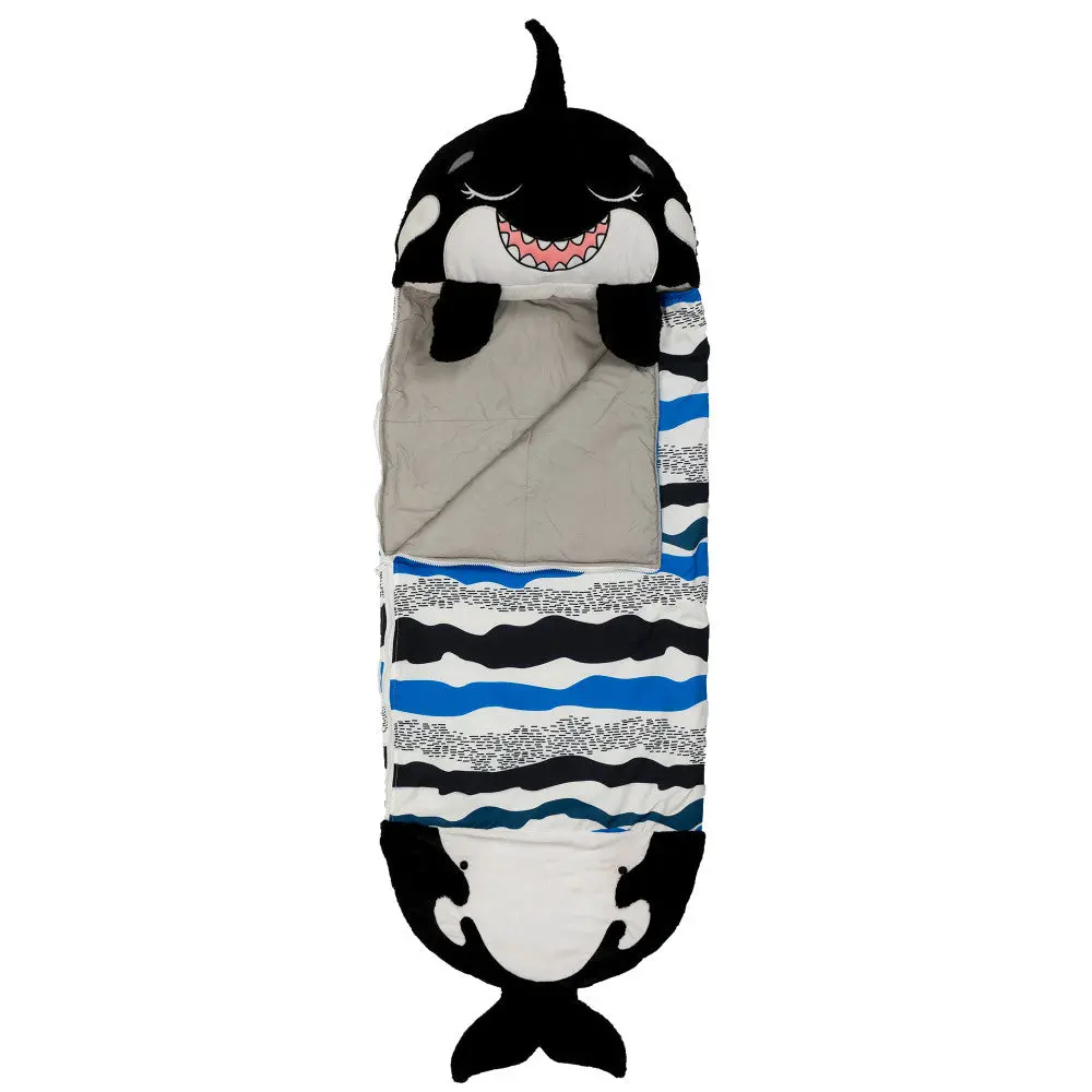 Happy Nappers Large Ozzy The Black Shark Pillow & Sleepy Sack 1