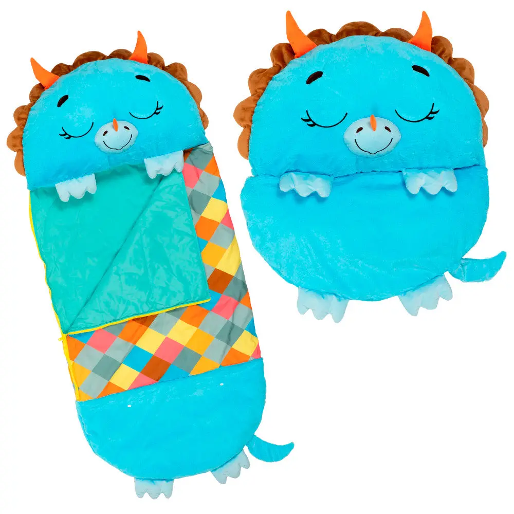 Happy Nappers Triceratops Timmy 54 Inch Plush Pillow & Sleepy Sack - Medium 2
