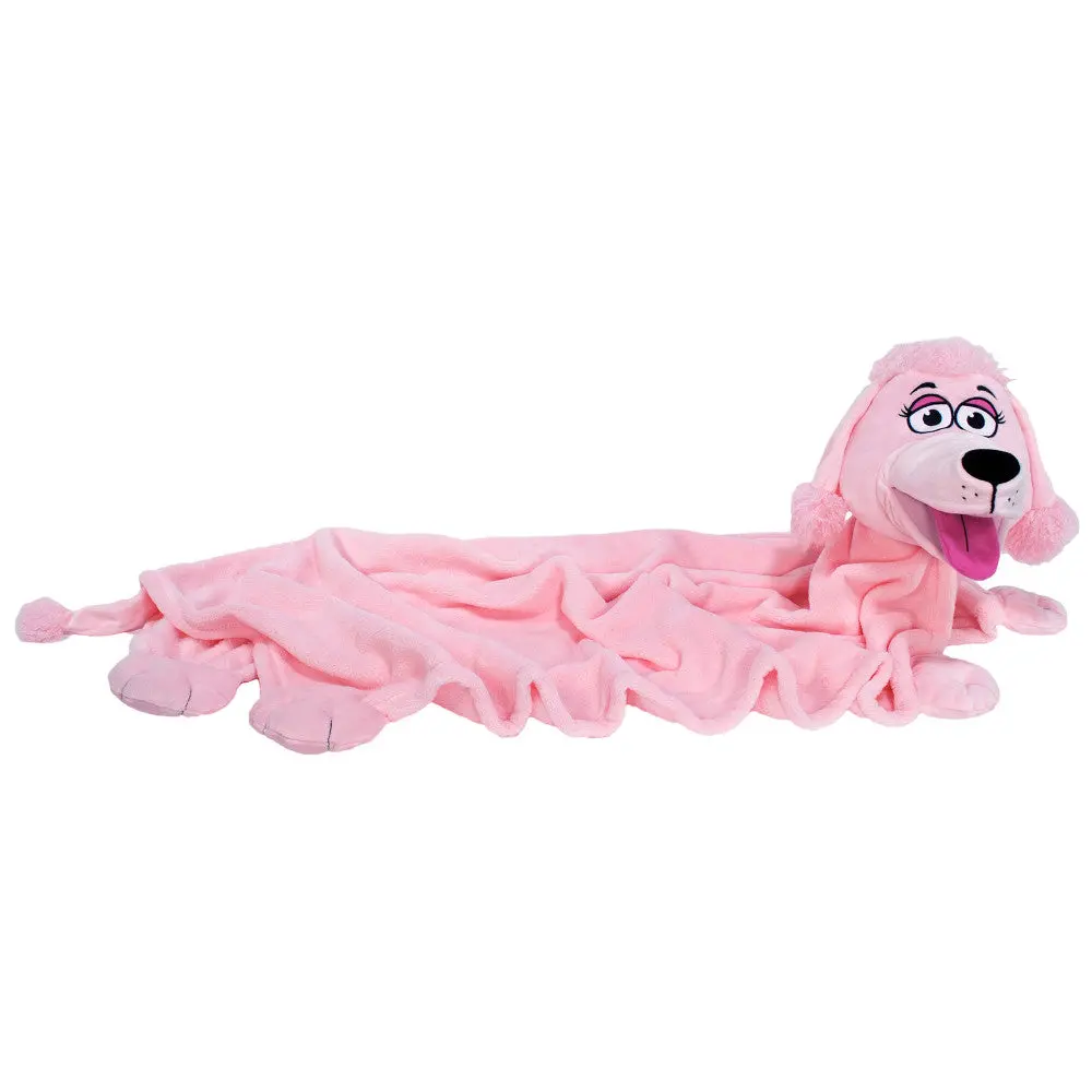 Cuddleuppets Pink Poodle Plush Puppet & Blanket - 2-In-1 Combo 1