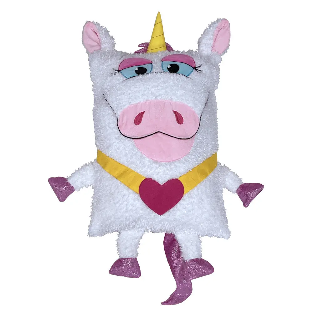 Shamzees Unicorn Magic Plush Pillow Cover - White & Purple 1