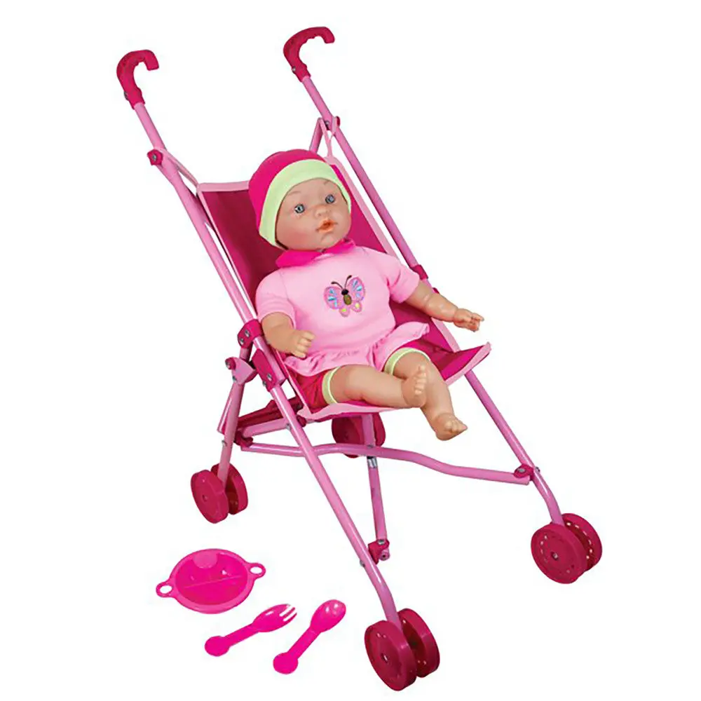Lissi Doll 16" Baby Doll With Deluxe Umbrella Stroller Playset 1