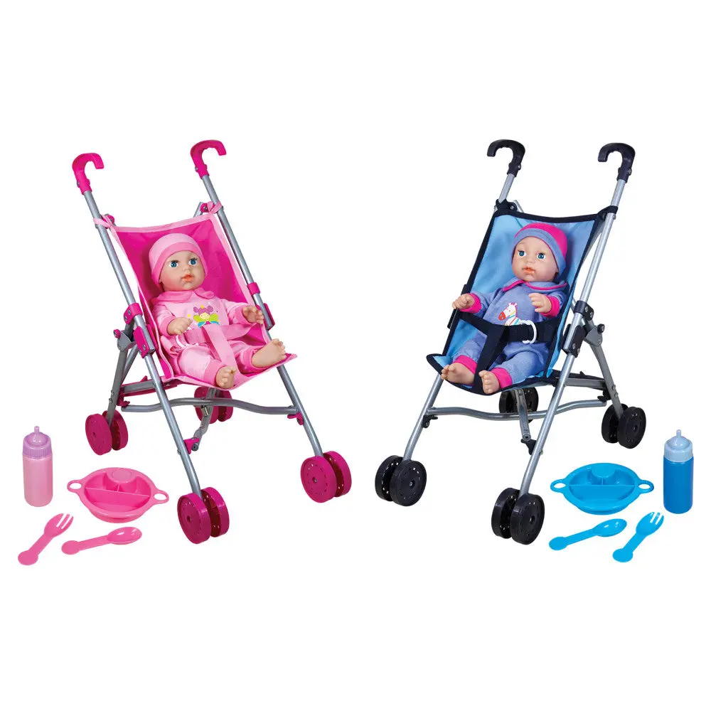 Lissi Deluxe Twin Baby Doll Stroller Playset With Accessories 1