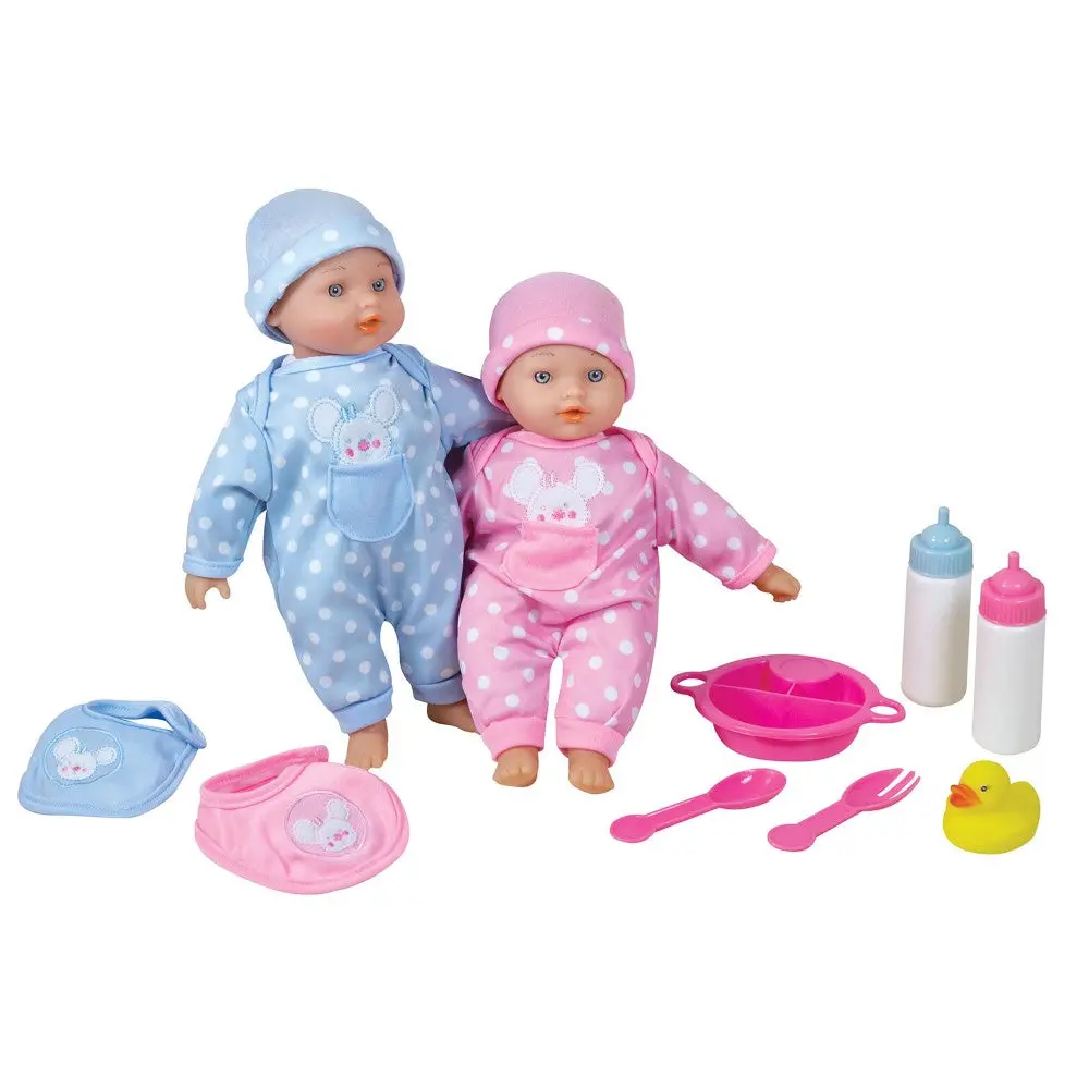 Lissi 11" Interactive Twin Baby Dolls With Accessories 1