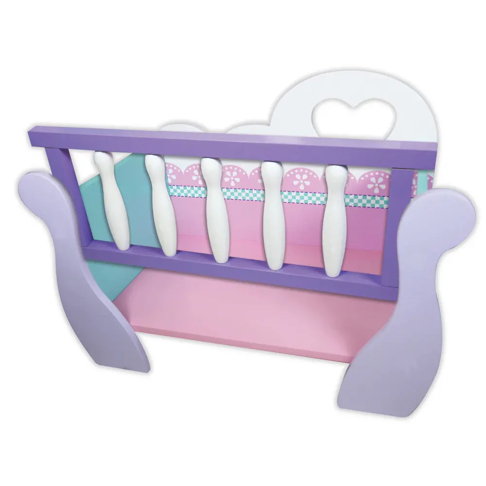 Lissi Wooden Baby Doll Cradle Playset 1